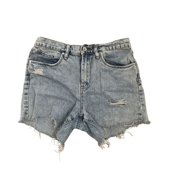 Blank NYC Womens Light Blue Distressed High Rise Cut Off Denim Shorts Size 29 - Picture 1 of 6